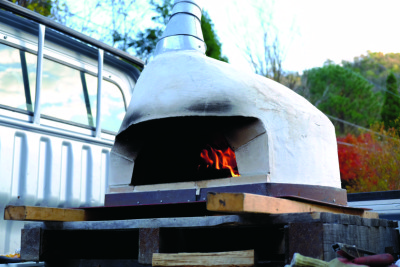 耐火煉瓦のピザ釜